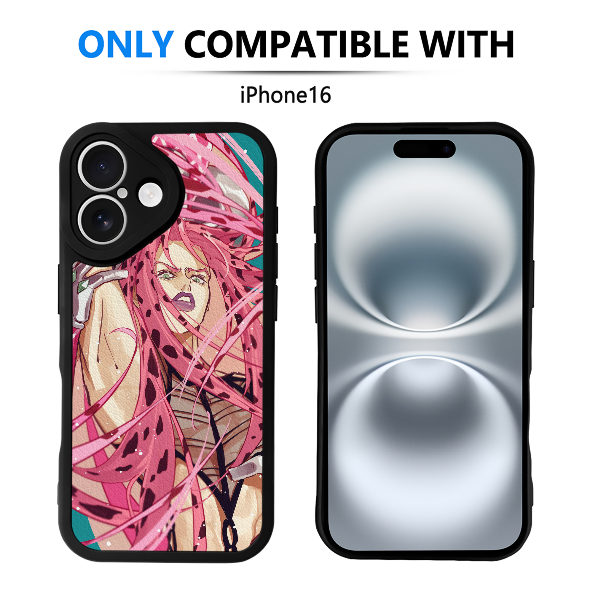 （画像用） ジョジョの奇妙な冒険 JoJo's Bizarre Adventure 【iPhone 16シリーズ対応】シリコンスマホケース（レザー調） 材質：シリコン